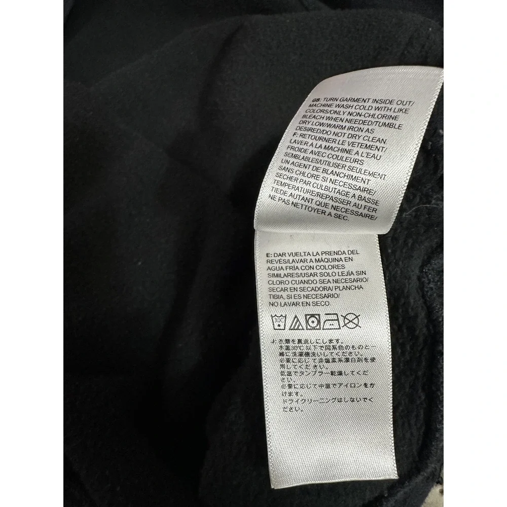 North Face Hoodie Mens Large‎ Black Pullover Fleece Sweatshirt Logo Outdoor